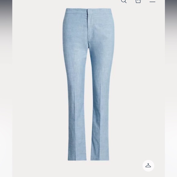 Polo Ralph Lauren, blue lable, Chambray Kick-Flare Crop Pant - Picture 8 of 9